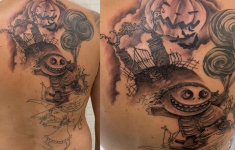 Tatuaje cover up en Mataró