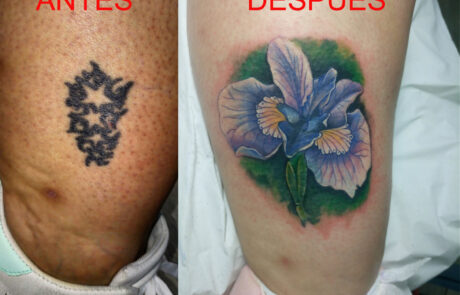 Tatuaje cover up en Mataró